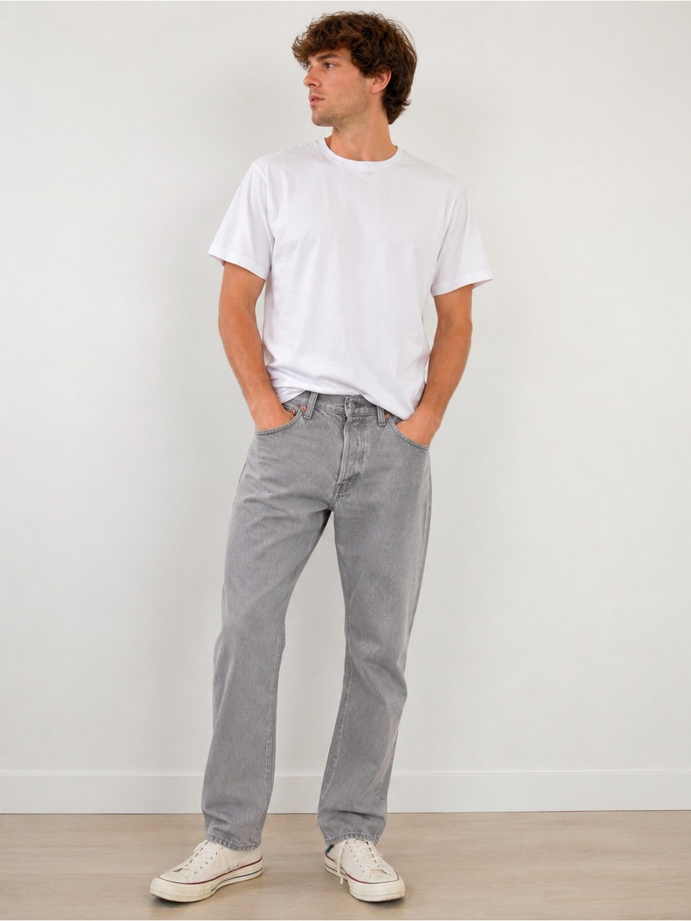 Levi’s 501 Original Fit Gray Straight Leg Jeans Men’s Vintage Wash Denim 30x30